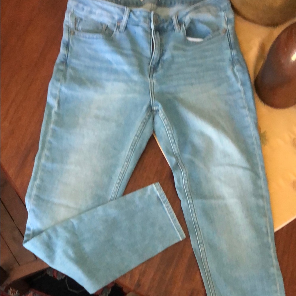 Vigoss Blue Straight Leg Jeans Classic Denim Marley Skinny